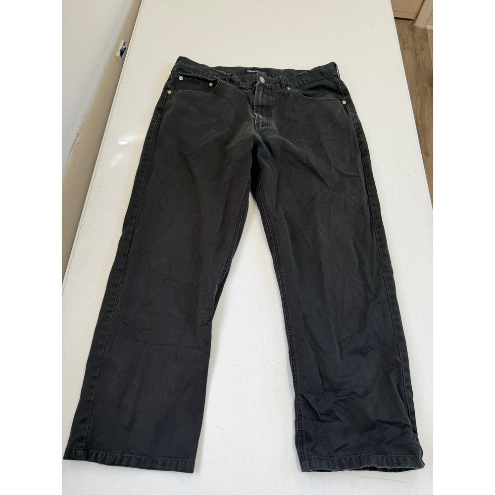Cerruti Jeans Essential Mens 35x34 Faded Black Wide Leg Denim Pants Vintage 90s